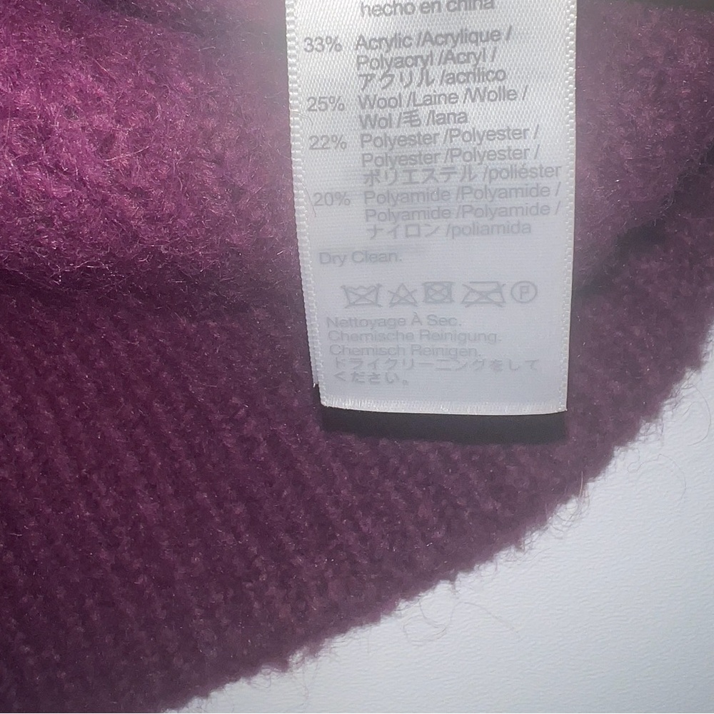 Madewell Women’s Purple Wool-Blend Wedge Sweater Sz XS - Picture 7 of 13